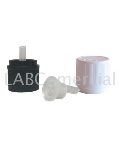 18 mm Screw Lid, Safety Closure, Tamper-Evident Seal with Vertical Dropper Insert
