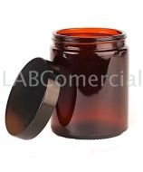 180ml Amber Glass Jar and Black Bakelite Screw Cap