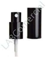 High quality spray pump: black colour, 18 mm screw cap, with overcap.