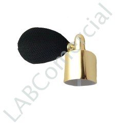 Gold spray cap with black bulb, vintage style 18 mm screw cap