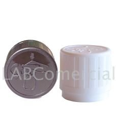 18mm screw cap with child-resistant locking and tamper-evident seal