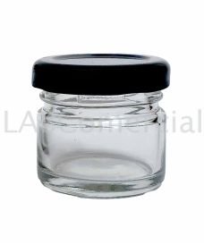 30ml Clear Glass Food Jar & White Twist Off Lid 38