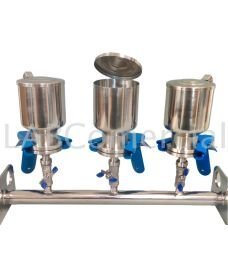 Vacuum Manifold 3-Place, Stainless Steel, for 47 mm Membrane Filters