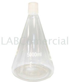 5,000ml Conical Glass Flask with 50/42 ground-glass joint neck, male