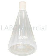 5,000ml Conical Glass Flask with 50/42 ground-glass joint neck, male