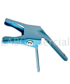 Pinza metálica de laboratorio para equipos de filtración con filtros de membrana de 47 mm.