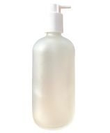 Bouchon à vis PP28 blanc mat pompe doseuse avec flacon boston blanc dépoli , 500 ml
