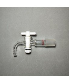 Robinet d'arrêt en verre avec rodage standard 24/29 pour dessiccateurs à vide