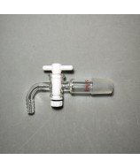 Llave de paso de vidrio con junta esmerilada estándar 24/29 para desecadores para vacío